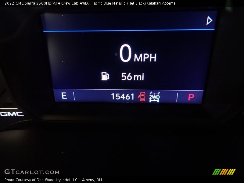 Pacific Blue Metallic / Jet Black/Kalahari Accents 2022 GMC Sierra 3500HD AT4 Crew Cab 4WD