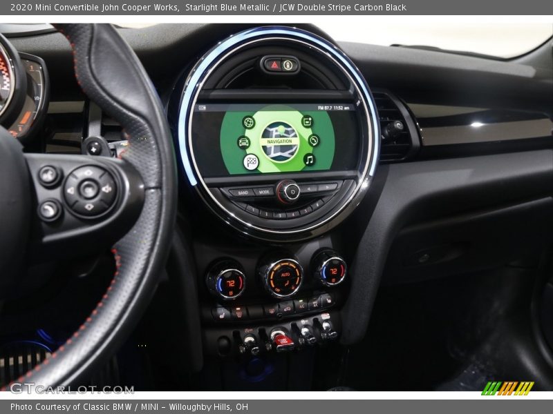 Starlight Blue Metallic / JCW Double Stripe Carbon Black 2020 Mini Convertible John Cooper Works