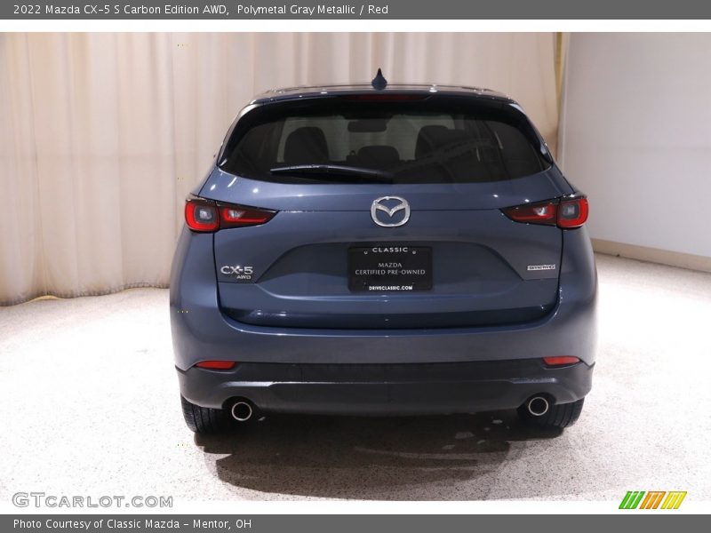 Polymetal Gray Metallic / Red 2022 Mazda CX-5 S Carbon Edition AWD
