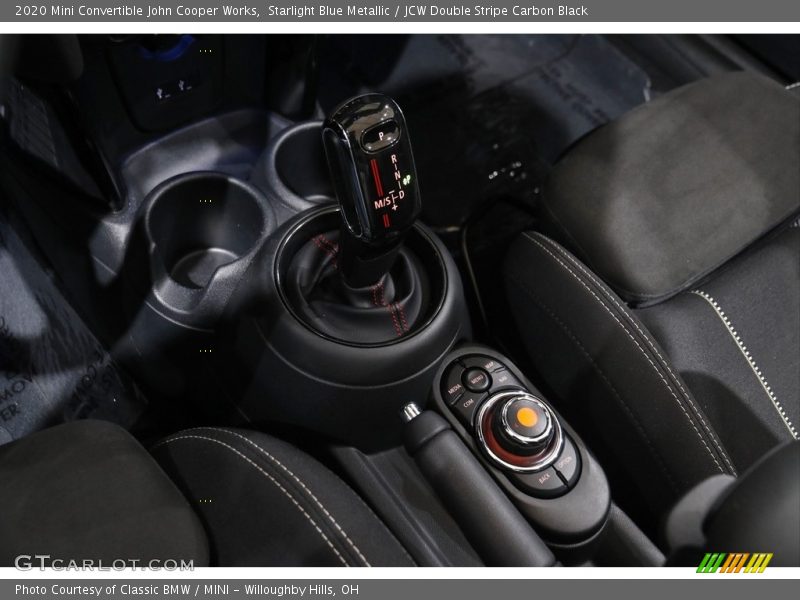 Starlight Blue Metallic / JCW Double Stripe Carbon Black 2020 Mini Convertible John Cooper Works