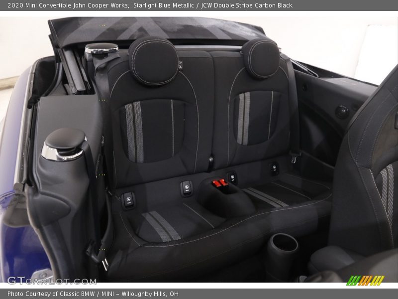 Starlight Blue Metallic / JCW Double Stripe Carbon Black 2020 Mini Convertible John Cooper Works