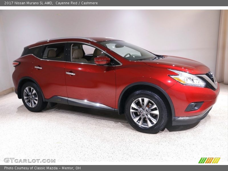 Cayenne Red / Cashmere 2017 Nissan Murano SL AWD