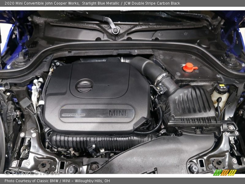 Starlight Blue Metallic / JCW Double Stripe Carbon Black 2020 Mini Convertible John Cooper Works