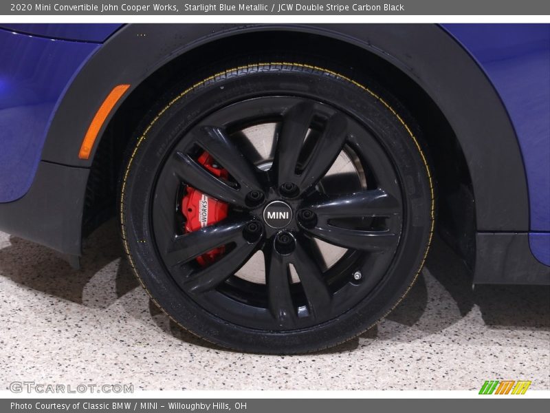 Starlight Blue Metallic / JCW Double Stripe Carbon Black 2020 Mini Convertible John Cooper Works