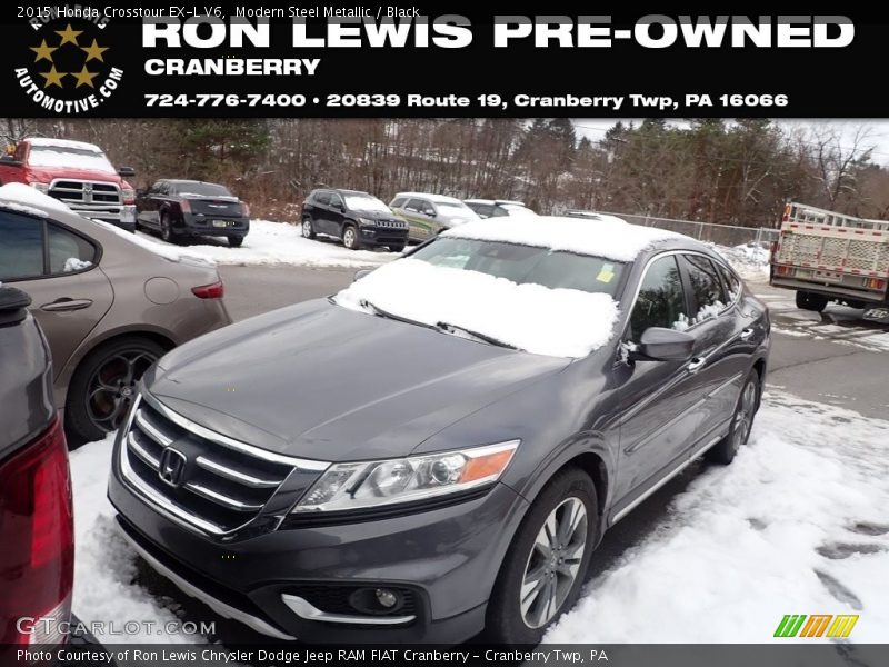 Modern Steel Metallic / Black 2015 Honda Crosstour EX-L V6