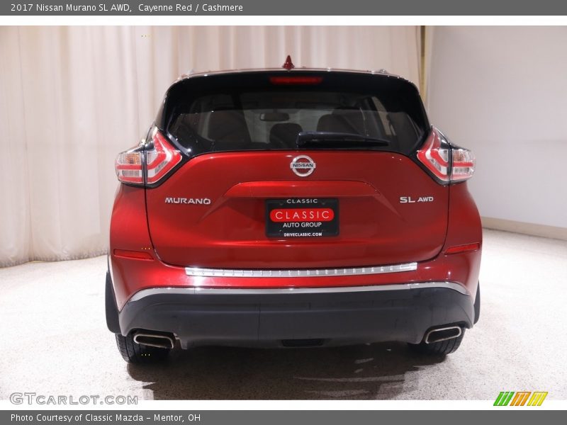 Cayenne Red / Cashmere 2017 Nissan Murano SL AWD
