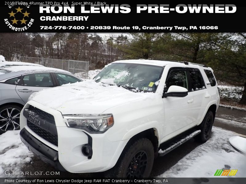 Super White / Black 2015 Toyota 4Runner TRD Pro 4x4