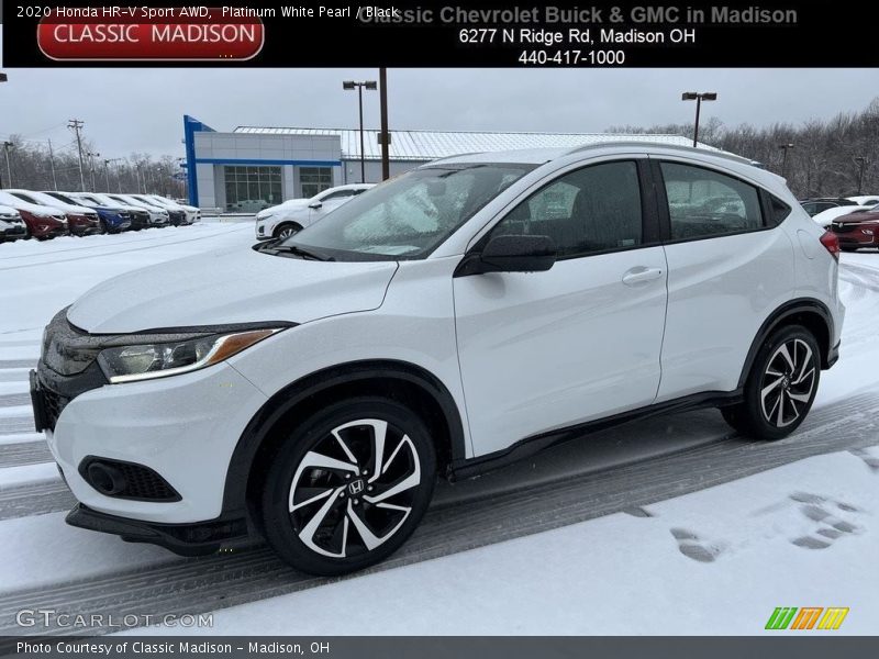 Platinum White Pearl / Black 2020 Honda HR-V Sport AWD