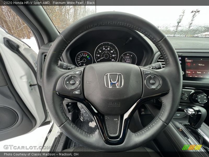 Platinum White Pearl / Black 2020 Honda HR-V Sport AWD