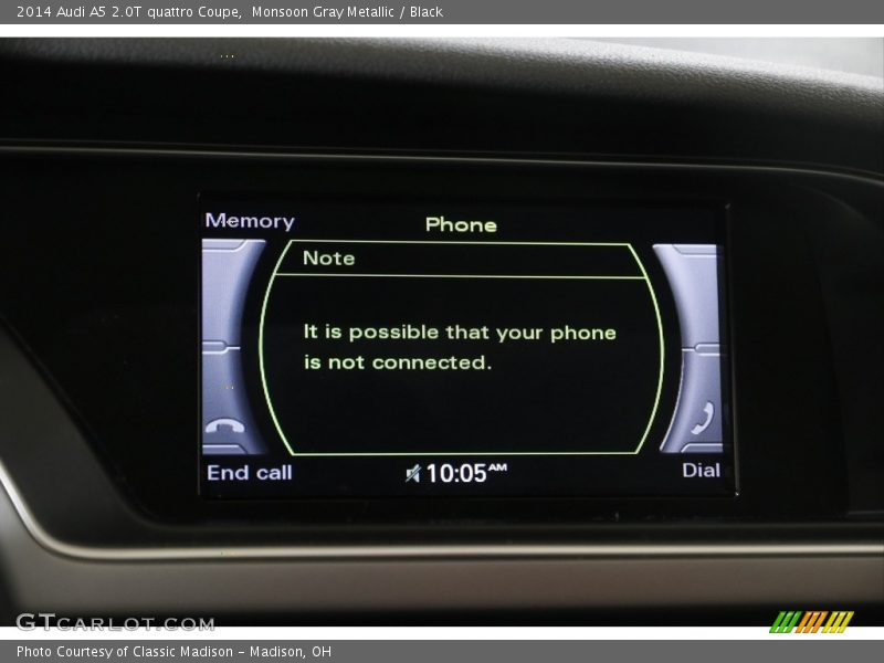 Monsoon Gray Metallic / Black 2014 Audi A5 2.0T quattro Coupe