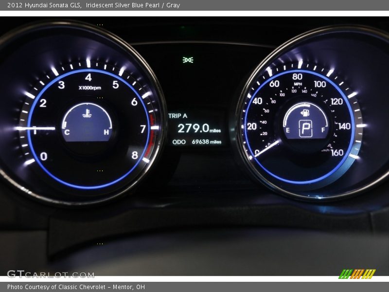 Iridescent Silver Blue Pearl / Gray 2012 Hyundai Sonata GLS