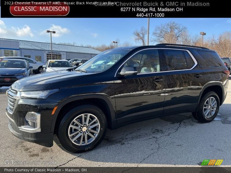 Mosaic Black Metallic / Jet Black 2023 Chevrolet Traverse LT AWD