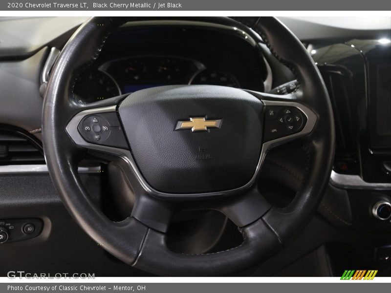Black Cherry Metallic / Jet Black 2020 Chevrolet Traverse LT
