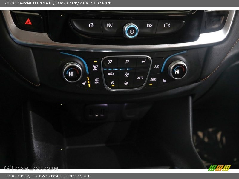 Black Cherry Metallic / Jet Black 2020 Chevrolet Traverse LT
