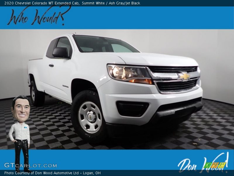 Summit White / Ash Gray/Jet Black 2020 Chevrolet Colorado WT Extended Cab