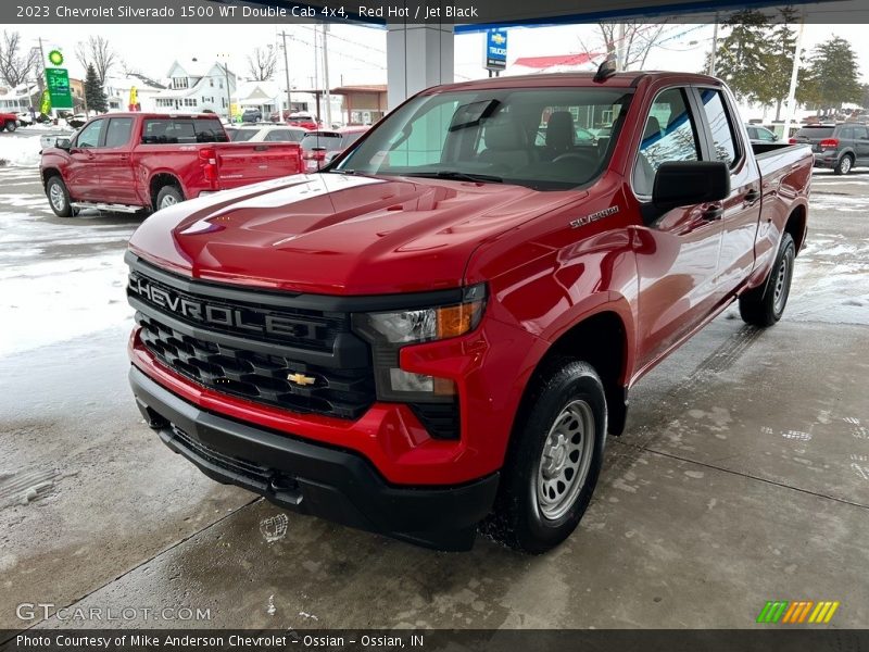 Red Hot / Jet Black 2023 Chevrolet Silverado 1500 WT Double Cab 4x4