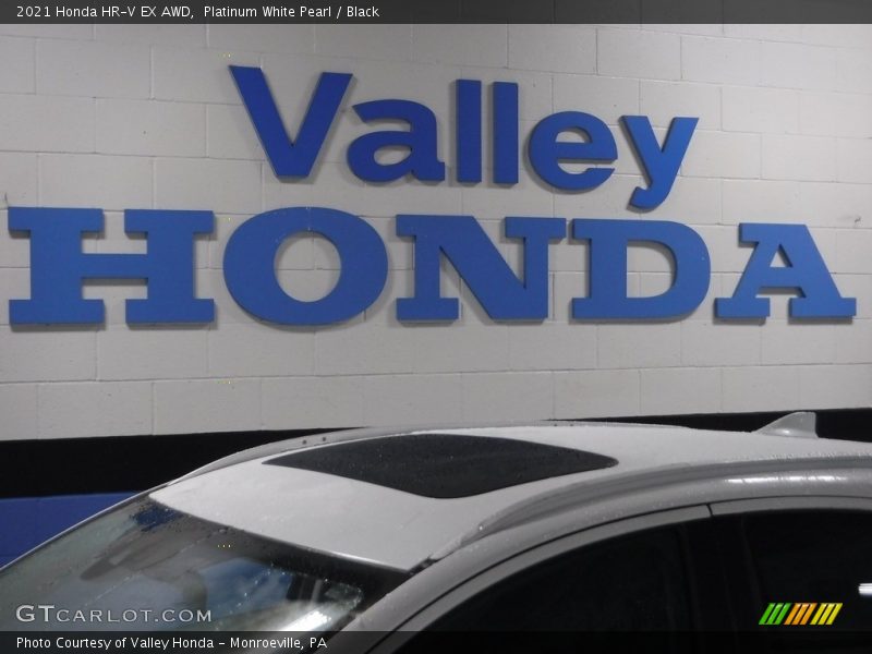 Platinum White Pearl / Black 2021 Honda HR-V EX AWD