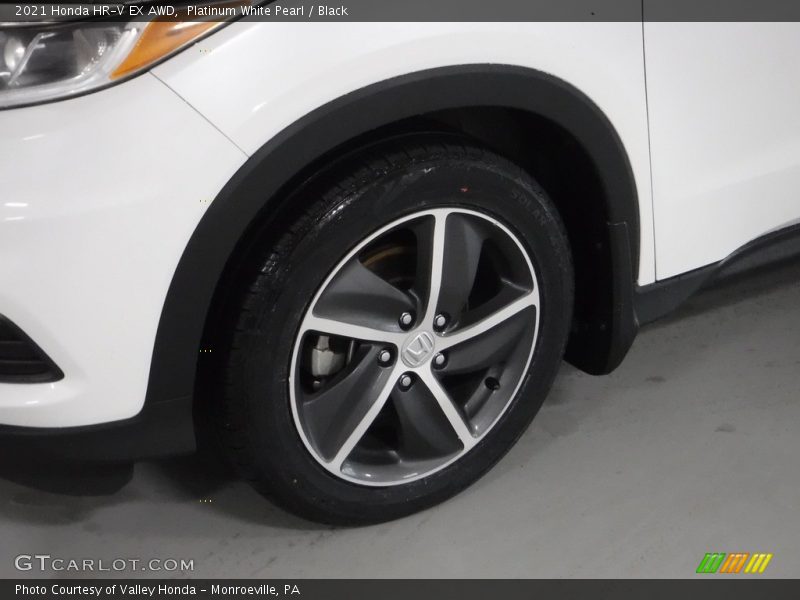 Platinum White Pearl / Black 2021 Honda HR-V EX AWD
