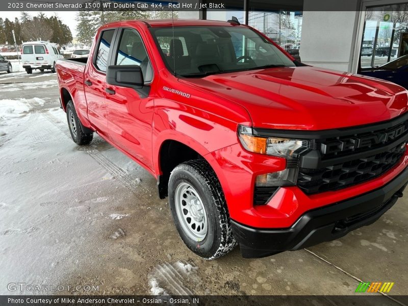 Red Hot / Jet Black 2023 Chevrolet Silverado 1500 WT Double Cab 4x4
