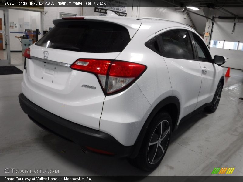 Platinum White Pearl / Black 2021 Honda HR-V EX AWD
