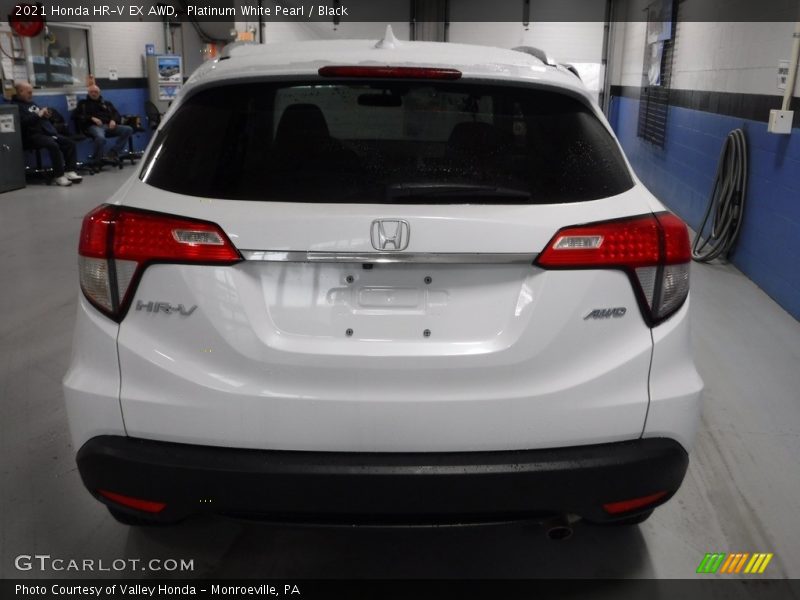 Platinum White Pearl / Black 2021 Honda HR-V EX AWD