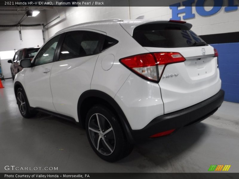 Platinum White Pearl / Black 2021 Honda HR-V EX AWD