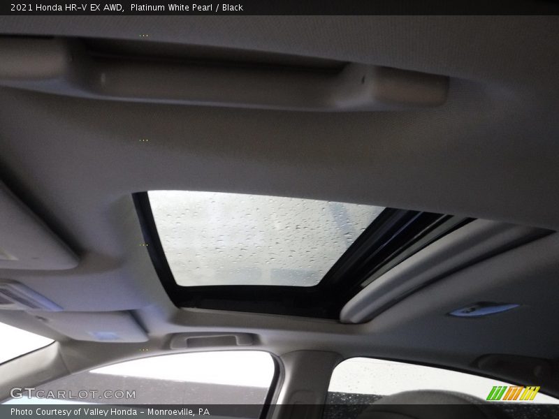 Platinum White Pearl / Black 2021 Honda HR-V EX AWD
