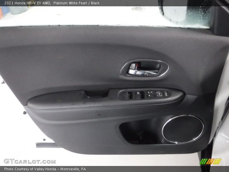 Platinum White Pearl / Black 2021 Honda HR-V EX AWD