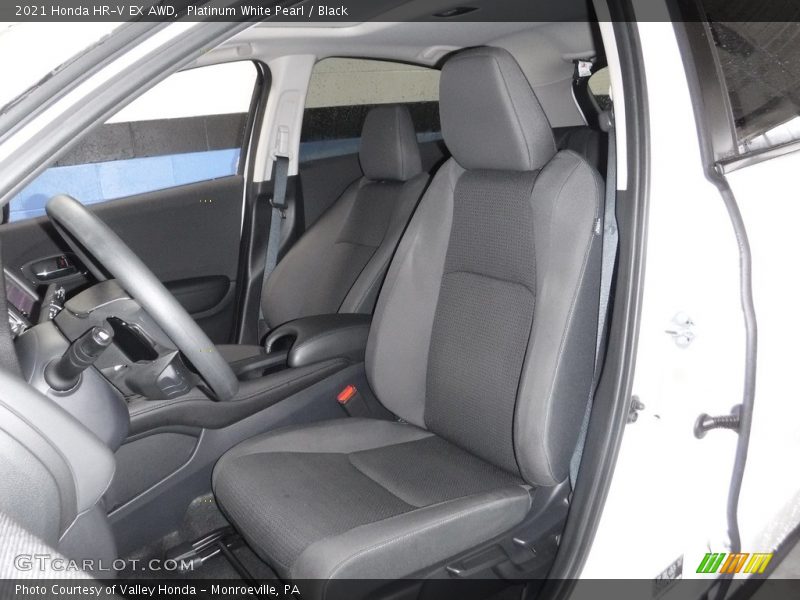 Platinum White Pearl / Black 2021 Honda HR-V EX AWD