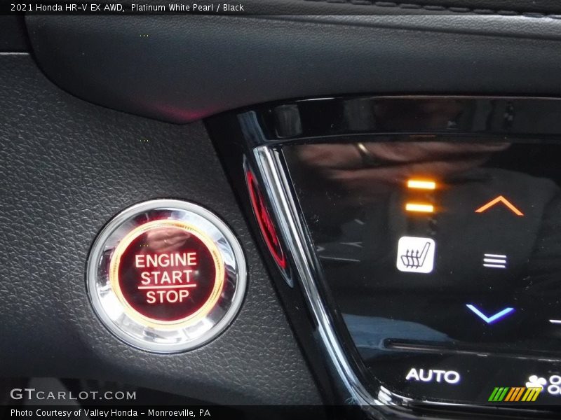 Platinum White Pearl / Black 2021 Honda HR-V EX AWD