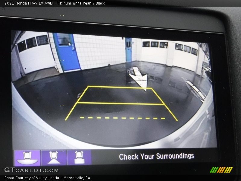 Platinum White Pearl / Black 2021 Honda HR-V EX AWD