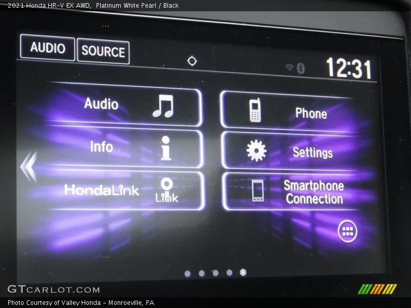 Platinum White Pearl / Black 2021 Honda HR-V EX AWD