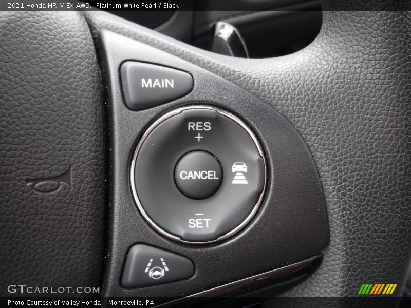 Platinum White Pearl / Black 2021 Honda HR-V EX AWD