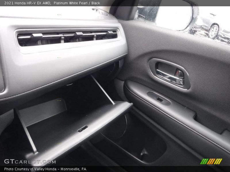 Platinum White Pearl / Black 2021 Honda HR-V EX AWD