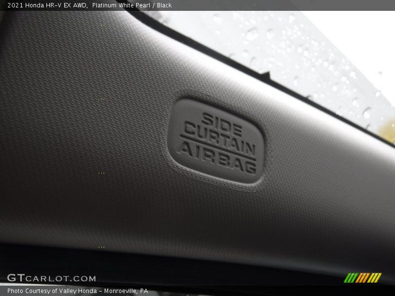 Platinum White Pearl / Black 2021 Honda HR-V EX AWD