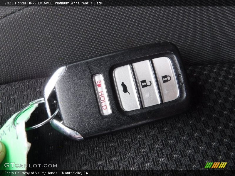 Platinum White Pearl / Black 2021 Honda HR-V EX AWD