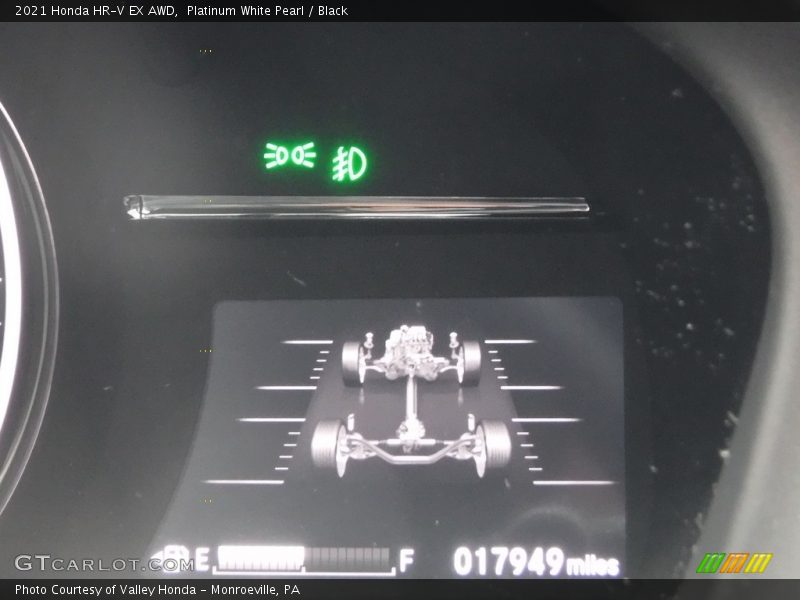 Platinum White Pearl / Black 2021 Honda HR-V EX AWD