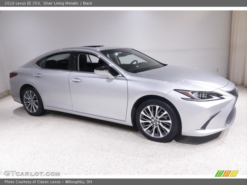 Silver Lining Metallic / Black 2019 Lexus ES 350