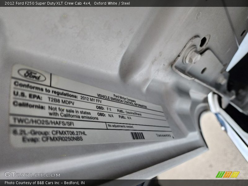 Oxford White / Steel 2012 Ford F250 Super Duty XLT Crew Cab 4x4