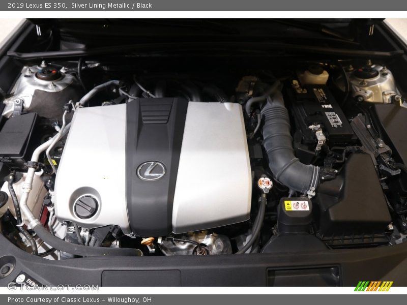 Silver Lining Metallic / Black 2019 Lexus ES 350