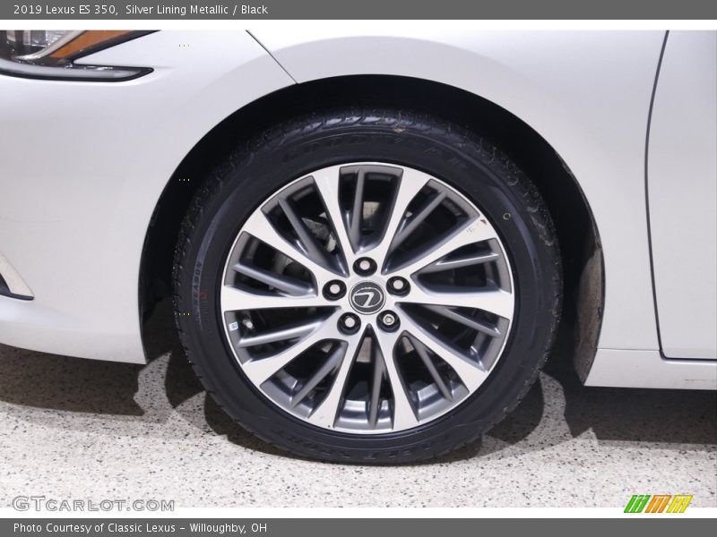 Silver Lining Metallic / Black 2019 Lexus ES 350