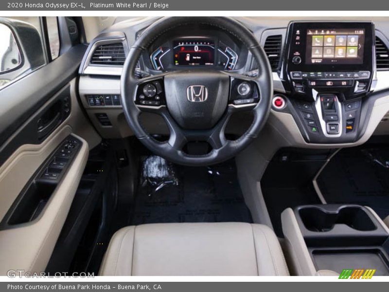 Platinum White Pearl / Beige 2020 Honda Odyssey EX-L