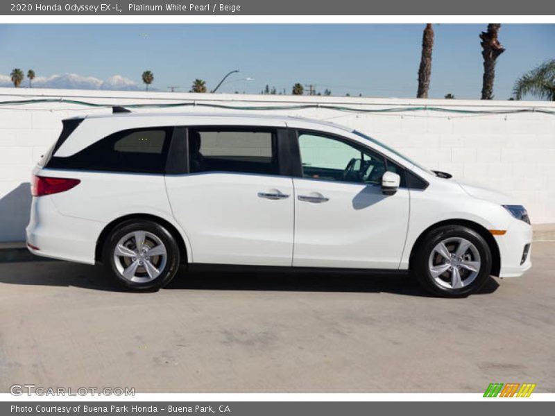 Platinum White Pearl / Beige 2020 Honda Odyssey EX-L