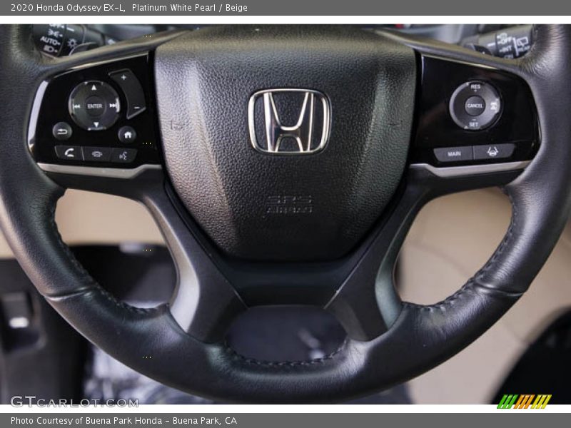 Platinum White Pearl / Beige 2020 Honda Odyssey EX-L