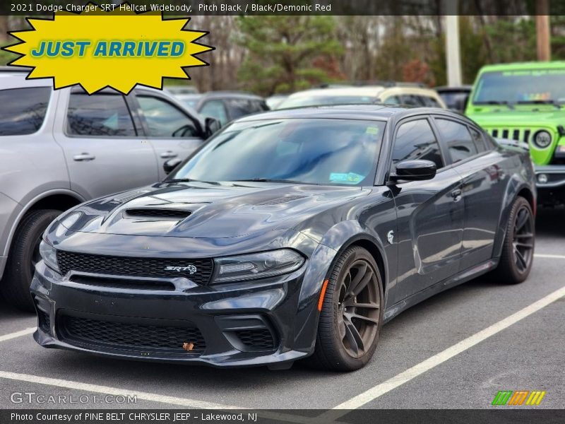 Pitch Black / Black/Demonic Red 2021 Dodge Charger SRT Hellcat Widebody