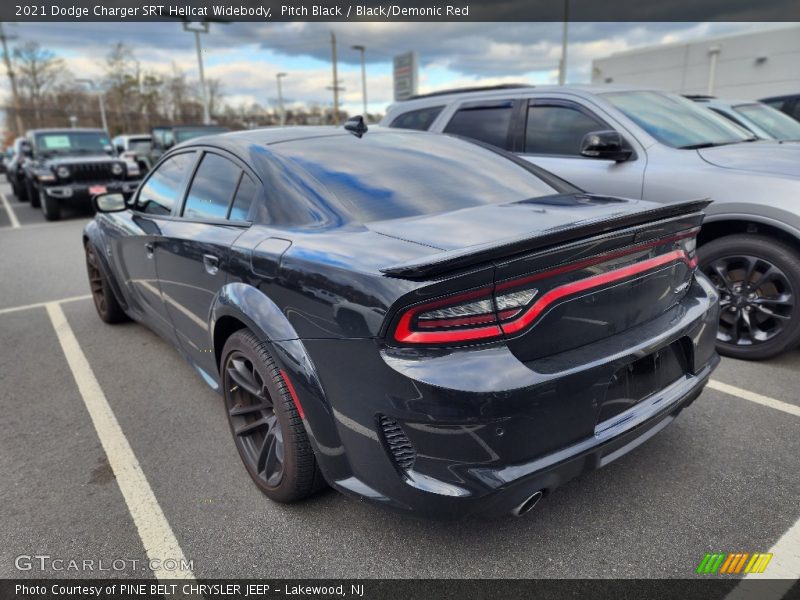 Pitch Black / Black/Demonic Red 2021 Dodge Charger SRT Hellcat Widebody