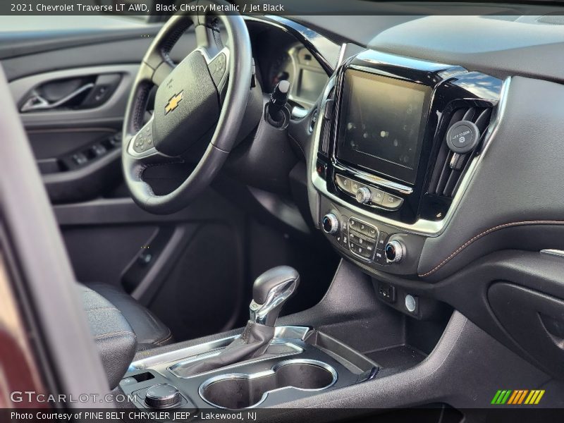 Black Cherry Metallic / Jet Black 2021 Chevrolet Traverse LT AWD