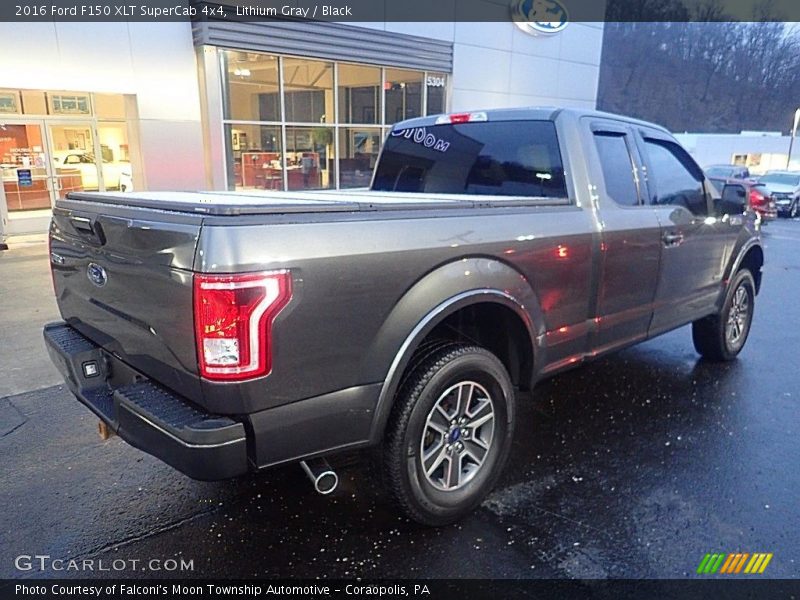 Lithium Gray / Black 2016 Ford F150 XLT SuperCab 4x4