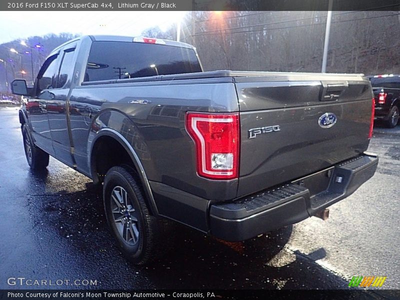 Lithium Gray / Black 2016 Ford F150 XLT SuperCab 4x4
