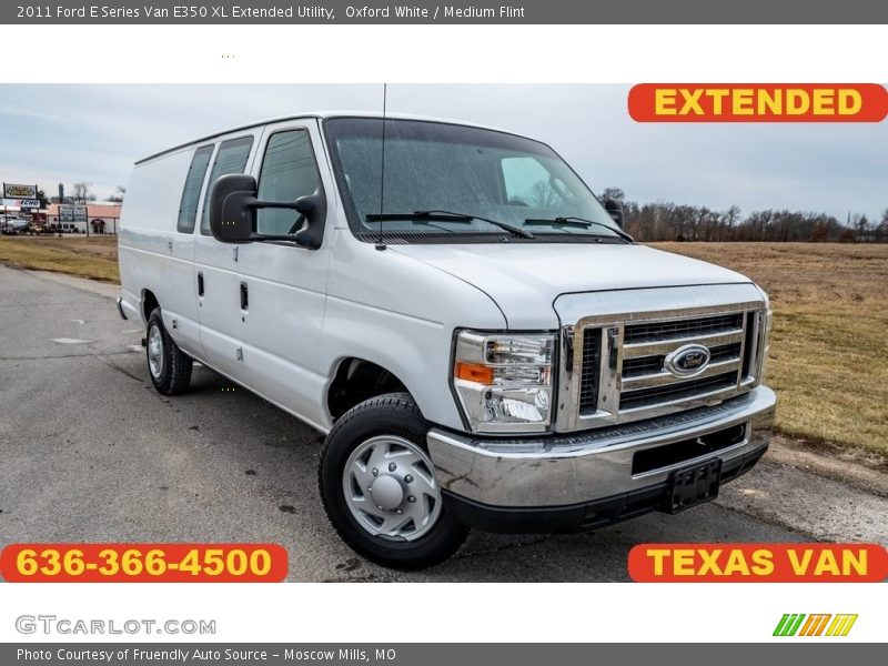 Oxford White / Medium Flint 2011 Ford E Series Van E350 XL Extended Utility